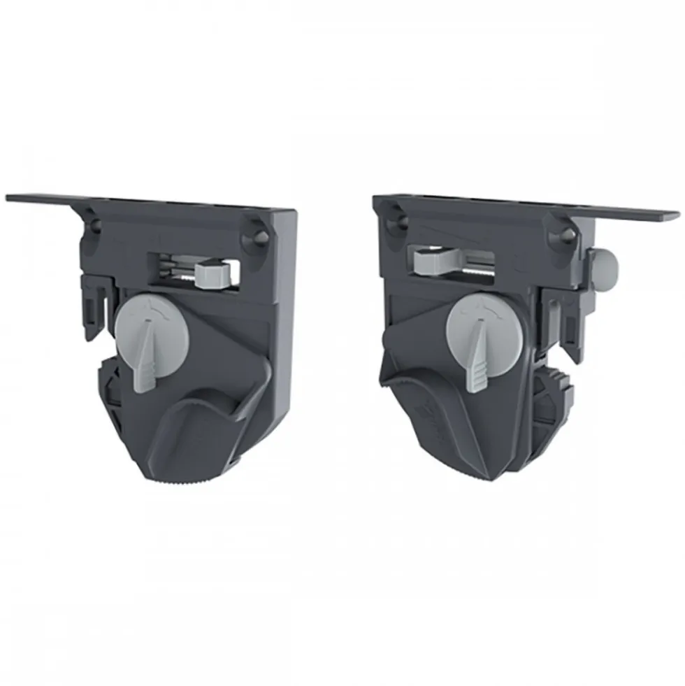 Clips pour coulisses à billes Quadro 4D V6 pour tiroir bois - x100 HETTICH