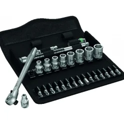 Cliquet, douilles et embouts 1/4" - 28 pièces WERA