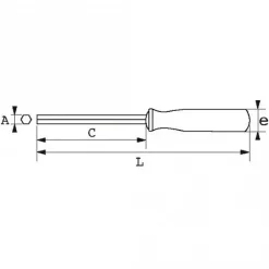 Clé mâle droite emmanchée S1- en mm SAM OUTILLAGE