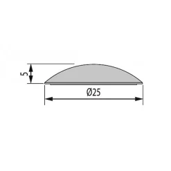 Clous podotactiles adhésifs DINAPLOT -usage intérieur -anthracite -150 DINAC