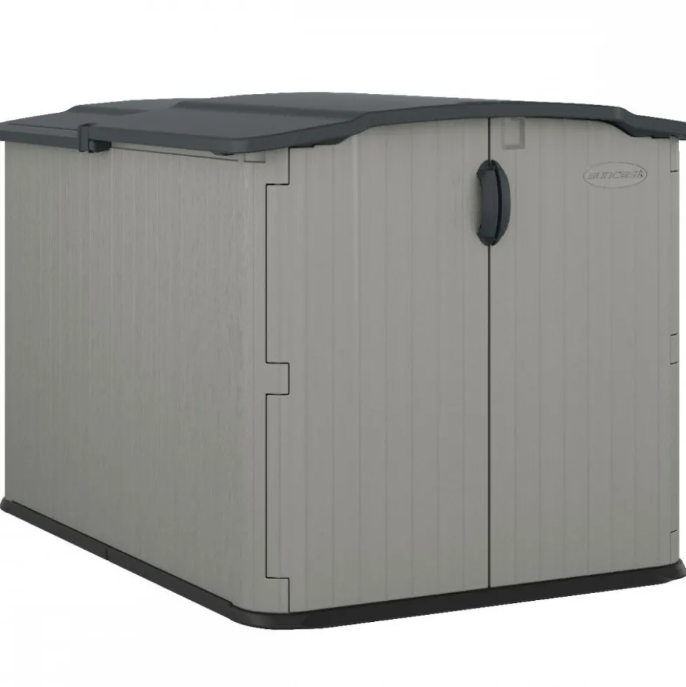 Coffre de jardin polyéthylène Slidetop - 2,77 m³ - plancher inclus SUNCAST