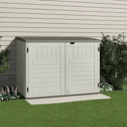 Coffre de jardin polyéthylène Stowaway - blanc - 1,98 m³ - plancher inclus SUNCAST