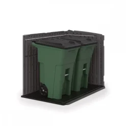 Coffre de jardin polyéthylène Stowaway - gris - 1,98 m³ - plancher inclus SUNCAST