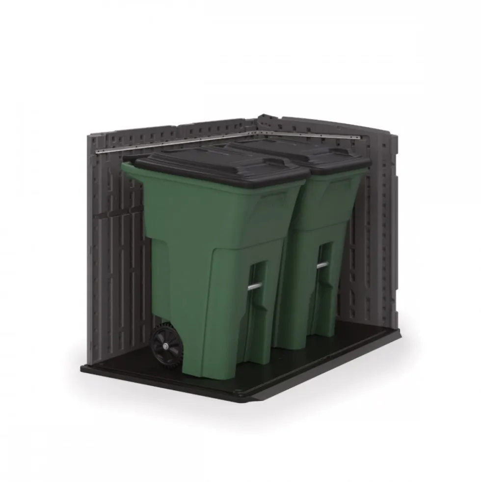 Coffre de jardin polyéthylène Stowaway - gris - 1,98 m³ - plancher inclus SUNCAST
