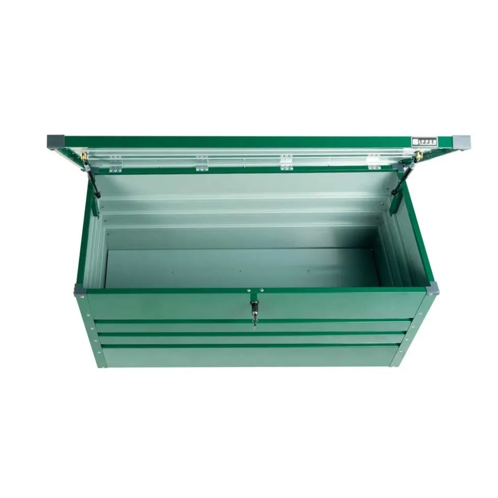 Coffre de rangement métallique - 1320 x 610 x 620 mm - vert ZIPPER