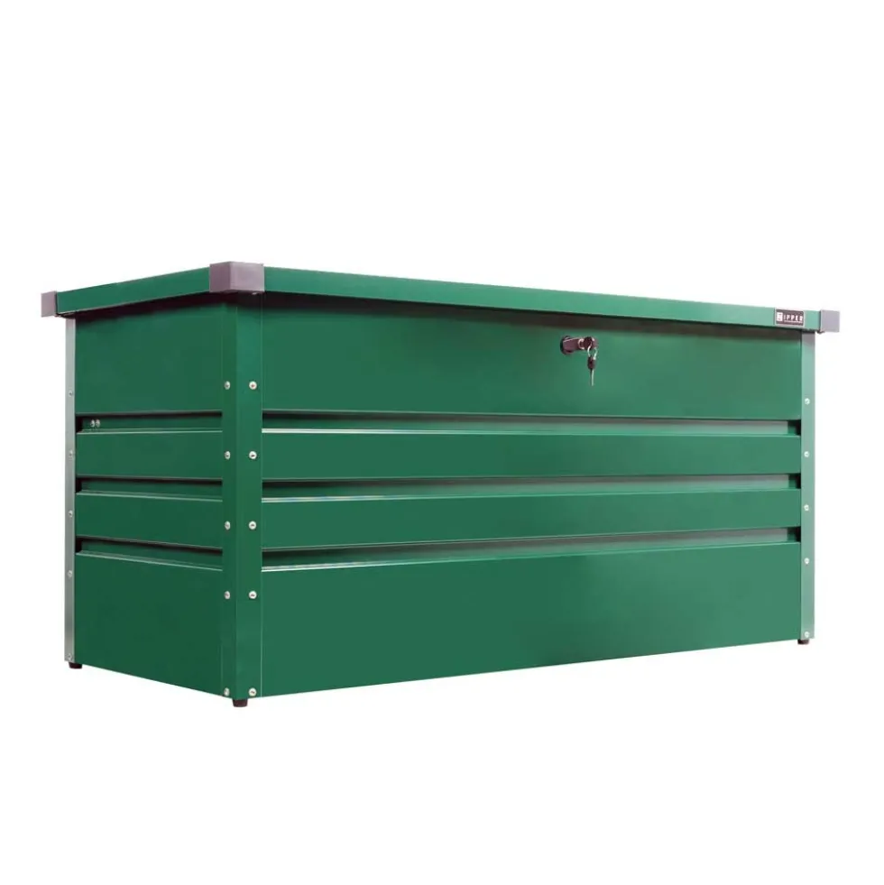 Coffre de rangement métallique - 1320 x 610 x 620 mm - vert ZIPPER