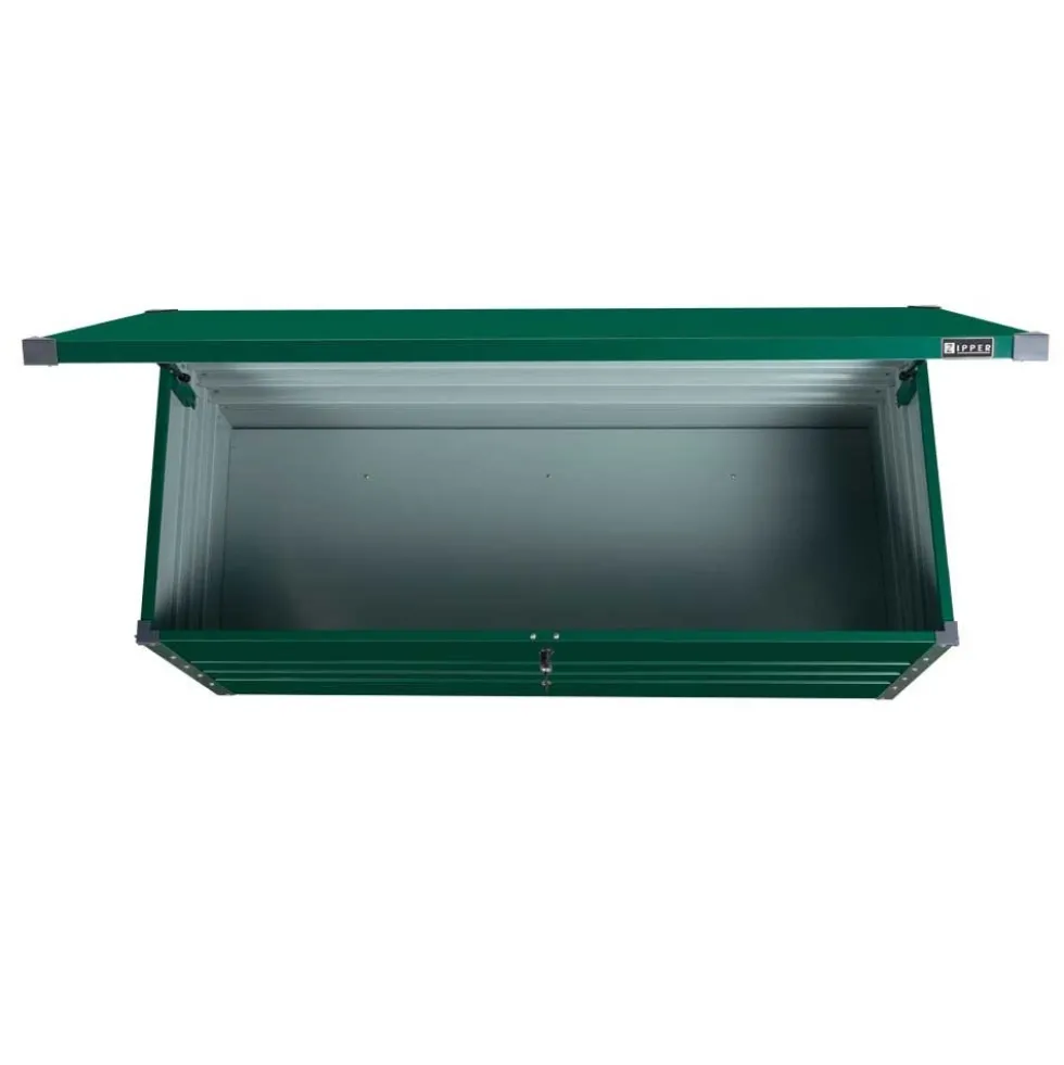 Coffre de rangement métallique - 1650 x 700 x 620 mm - vert ZIPPER