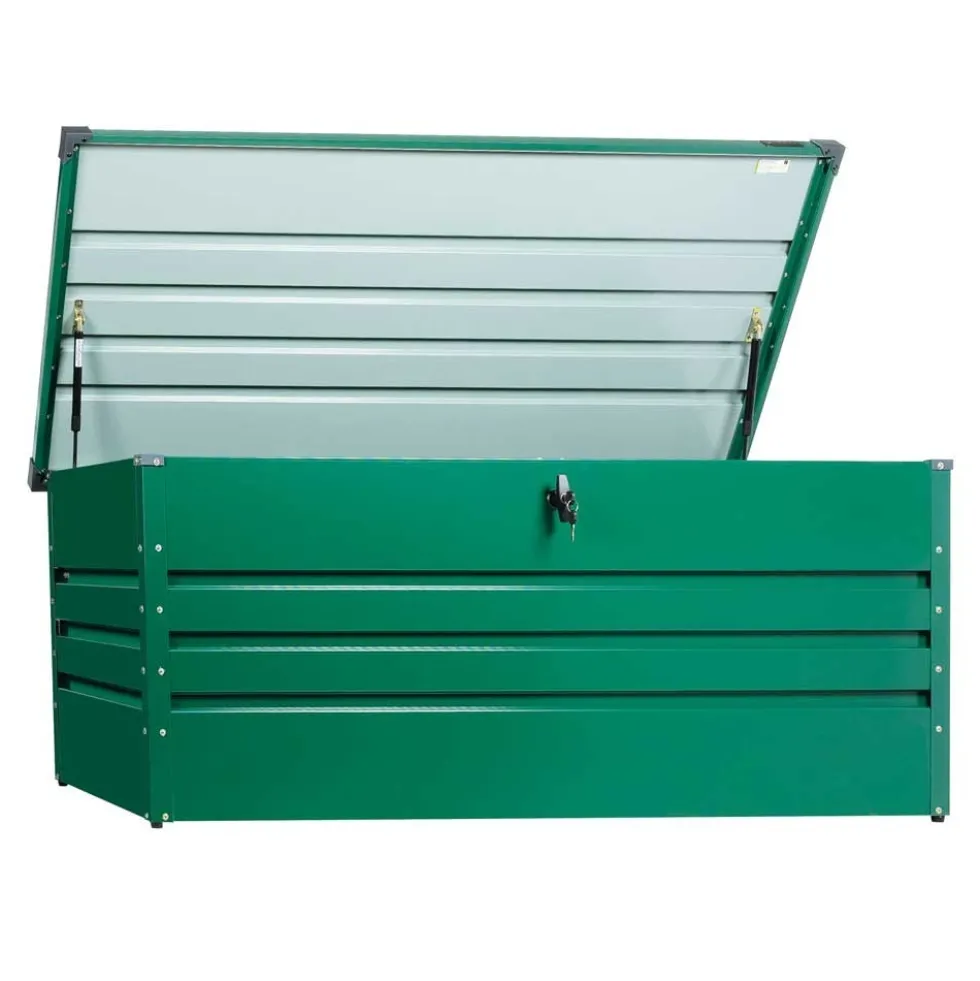 Coffre de rangement métallique - 1650 x 700 x 620 mm - vert ZIPPER