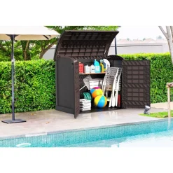 Coffre de rangement StoreAway Arc Lid - brun foncé - 1200 L DURAMAX