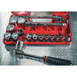 Coffret DBOX cliquet étanche + douilles 1/2" 6 pans OGV® GRIP - 21 pièces FACOM