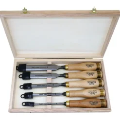 Coffret de cinq ciseaux à bois pour sculpteur 111T EMILE PEYRON