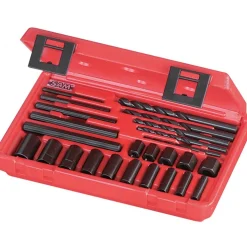 Coffret de 5 extracteurs pour vis et goujons cassés 762-C-25 - 25 pièces SAM OUTILLAGE