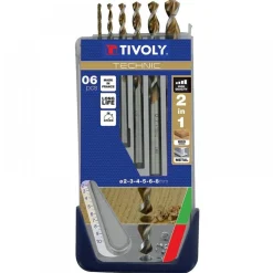 Coffret de 6 forets à bois et métaux - diamètre 2 à 8 mm TIVOLY
