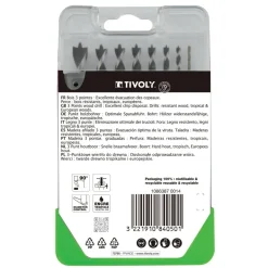 Coffret de 8 forets bois gradués - 3 pointes - Ø 2 à 10 mm TIVOLY