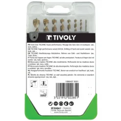Coffret de 8 forets HSS bois TECHNIC gradués - Ø 2 à 10 mm TIVOLY