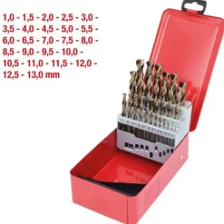 Coffret de 25 forets HSS cobalt diamètre 1 à 13 mm-330.2613 KS TOOLS