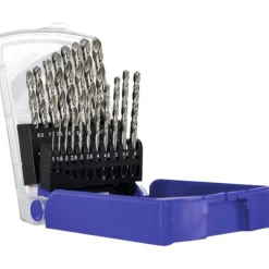 Coffret de 19 forets HSS Pro - diamètre 1 à 10mm - pour acier et fonte TIVOLY