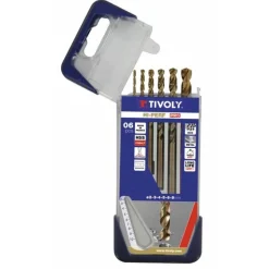 Coffret de 6 forets inox queue cylindrique Hi-Perf TIVOLY