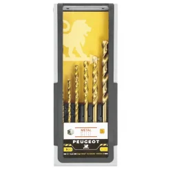 Coffret de 9 forets métal HSS - usage intensif - diamètre 2 à 8 mm PEUGEOT