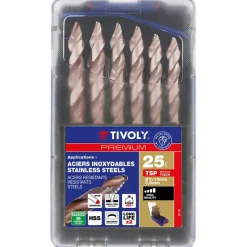 Coffret de 25 forets métaux HSS taillés meulés - Ø 1 à 13 mm TIVOLY