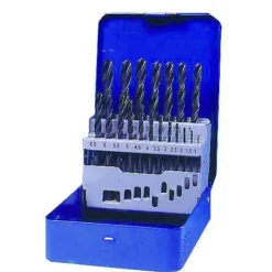 Coffret de 19 forets métaux laminés HSS queue cylindrique TIVOLY