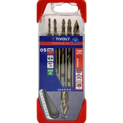 Coffret de 5 forets métaux TSP HSS Cobalt taillés meulés - Ø3-4-5-6-8mm TIVOLY