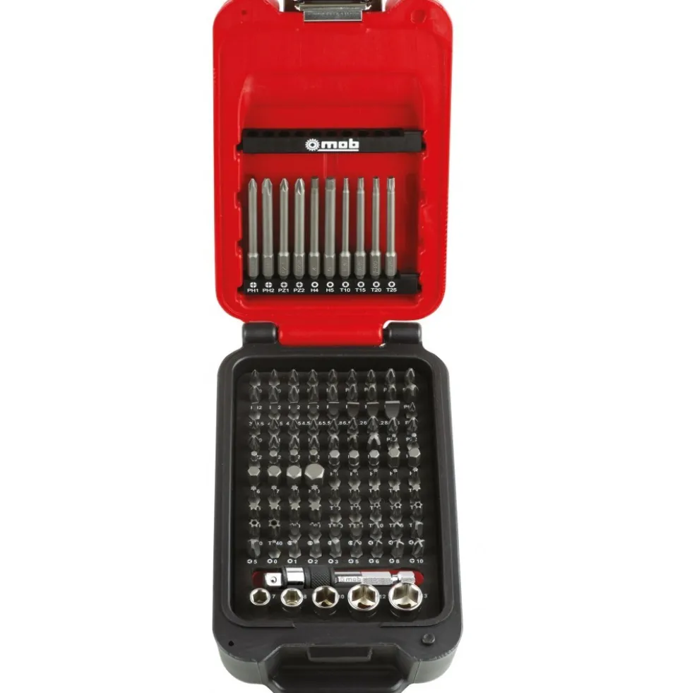 Coffret d'embouts de vissage avec adaptateur - 115 pièces MOB
