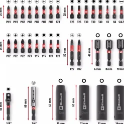 Coffret d'embouts et de douilles M-Case - 35 pièces EINHELL