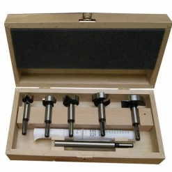 Coffret de 5 mèches à façonner Forstner avec foret de centrage FISCH