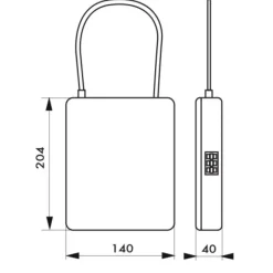 Coffret de sécurité avec câble - à combinaison modifiable FTH THIRARD