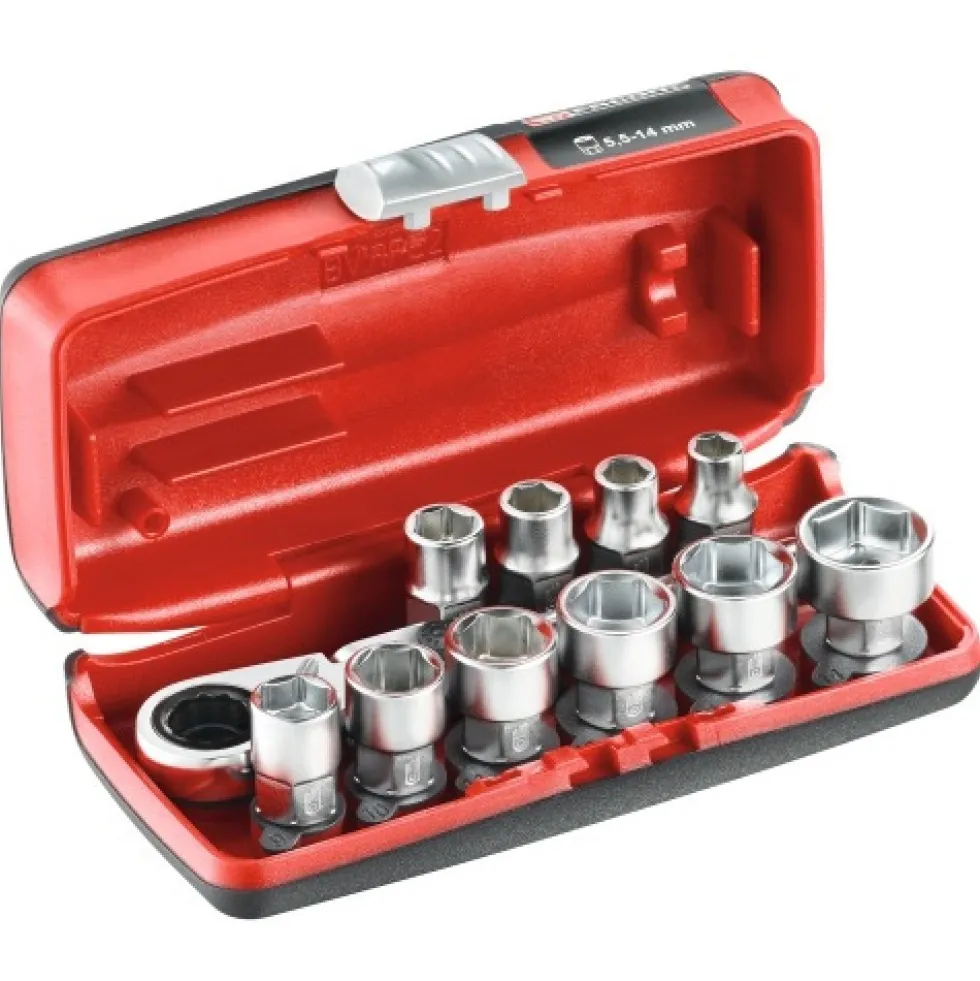 Coffret - douilles 1/4'' et Cliquet R180 FACOM