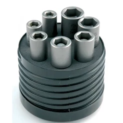 Coffret 7 douilles magnétiques sur tonnelet-embout 6 pans pour perceuse LEMAN