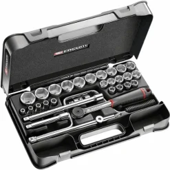 Coffret douilles 1/2" - 6 pans métriques - 30 pièces - S.161-5P6 FACOM