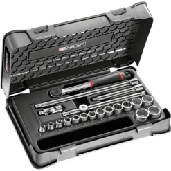 Coffret douilles 3/8" - 6 pans métriques - 20 pièces - J.161-3P6 FACOM