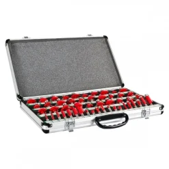 Coffret en aluminium de 50 fraises à bois pour défonceuse OFS50 HOLZMANN