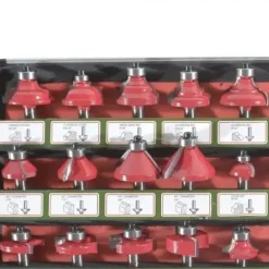Coffret en aluminium de 50 fraises à bois pour défonceuse OFS50 HOLZMANN