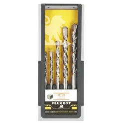 Coffret forets béton ø 4 à 10 mm - usage intensif - 5 pièces PEUGEOT