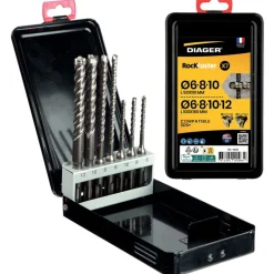 Coffret 7 forets béton Rockfaster SDS+ type 118D DIAGER