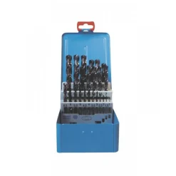 Coffret 25 forets métaux et inox HSS cobalt 5% - queue cylindrique - Ø1 à 13mm AMAYA