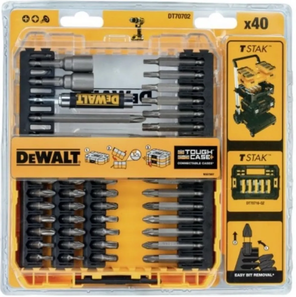 Coffret 40 pièces Flextorq - Podzidriv - Phillips - Torx - porte-embout DEWALT