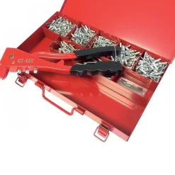 Coffret rivets aveugles - multi-serrages - alu - avec pince - Gomulti DEGOMETAL