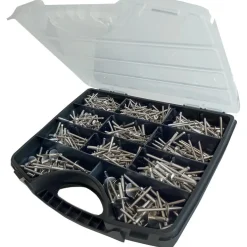 Coffret 500 rivets inox A2 – têtes rondes et extra larges standards DEGOMETAL