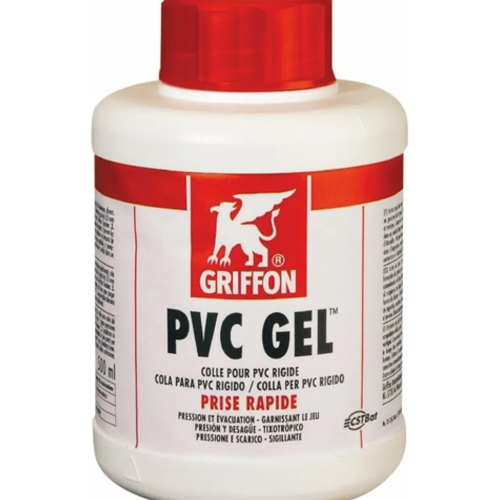 Colle canalisation rigide PVC - évacuation ou sous pression - en gel GRIFFON