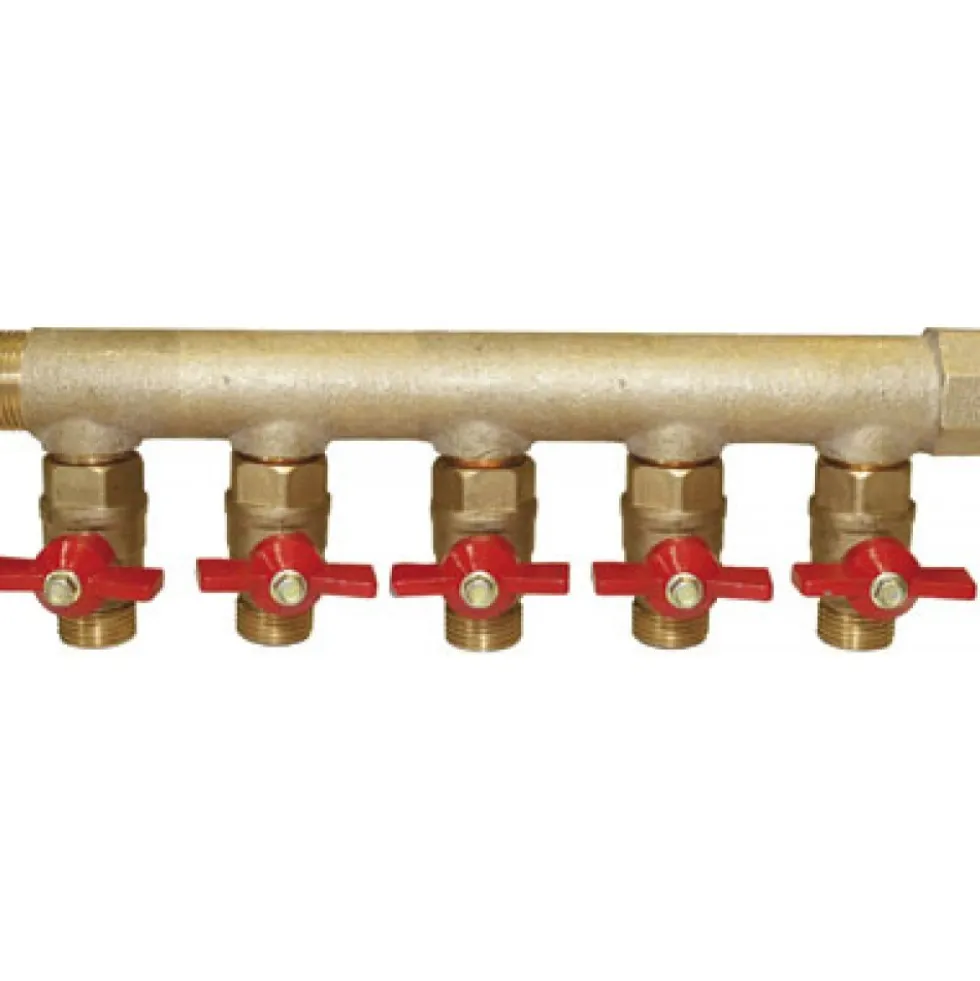 Collecteur 20x27 MF prè-équipé avec vannes 15x21 RIQUIER