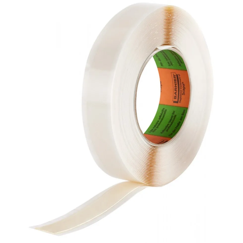 Colle en ruban double face 0485 pour plinthes et lambris 19mm x 10m BARNIER