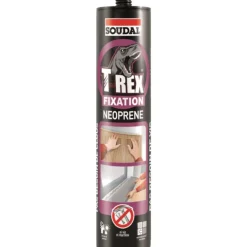 Colle néoprène - solvantée - cartouche 310 ml - T-Rex SOUDAL