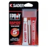 Colle époxy bi-composant à prise rapide - 2 tubes de 15 ml SADER