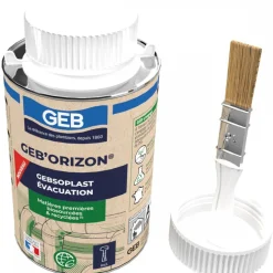 Colle PVC gel évacuation GEB'ORIZON pour canalisations - pot 250 ml GEB