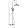Colonne de baignoire thermostatique extensible - chromée - COLORS KRAMER