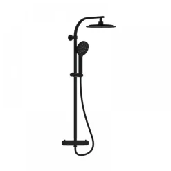 Colonne de douche avec mitigeur thermostatique - Madura Fresh noir mat SCHÜTTE